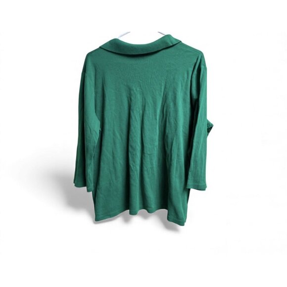 Lauren Ralph Lauren 2X Green Crest Polo Tunic Top 100% Cotton - Picture 2 of 5